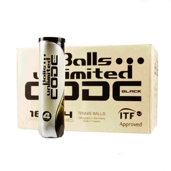 CARTONS DE 18 Tubes de 4 BALLES CODE BLACK