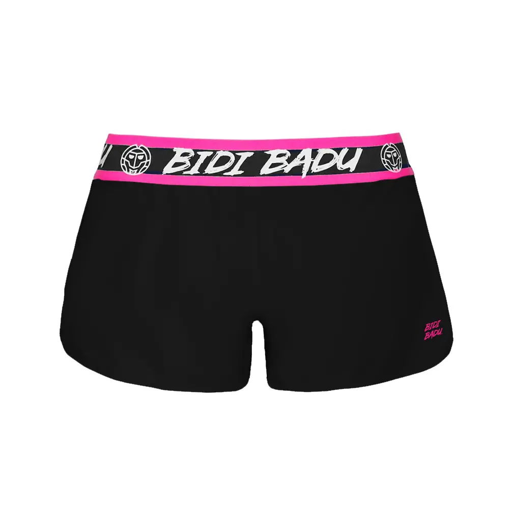 Short Tiida Tech 2 en 1 Noir et Rose – Image 2