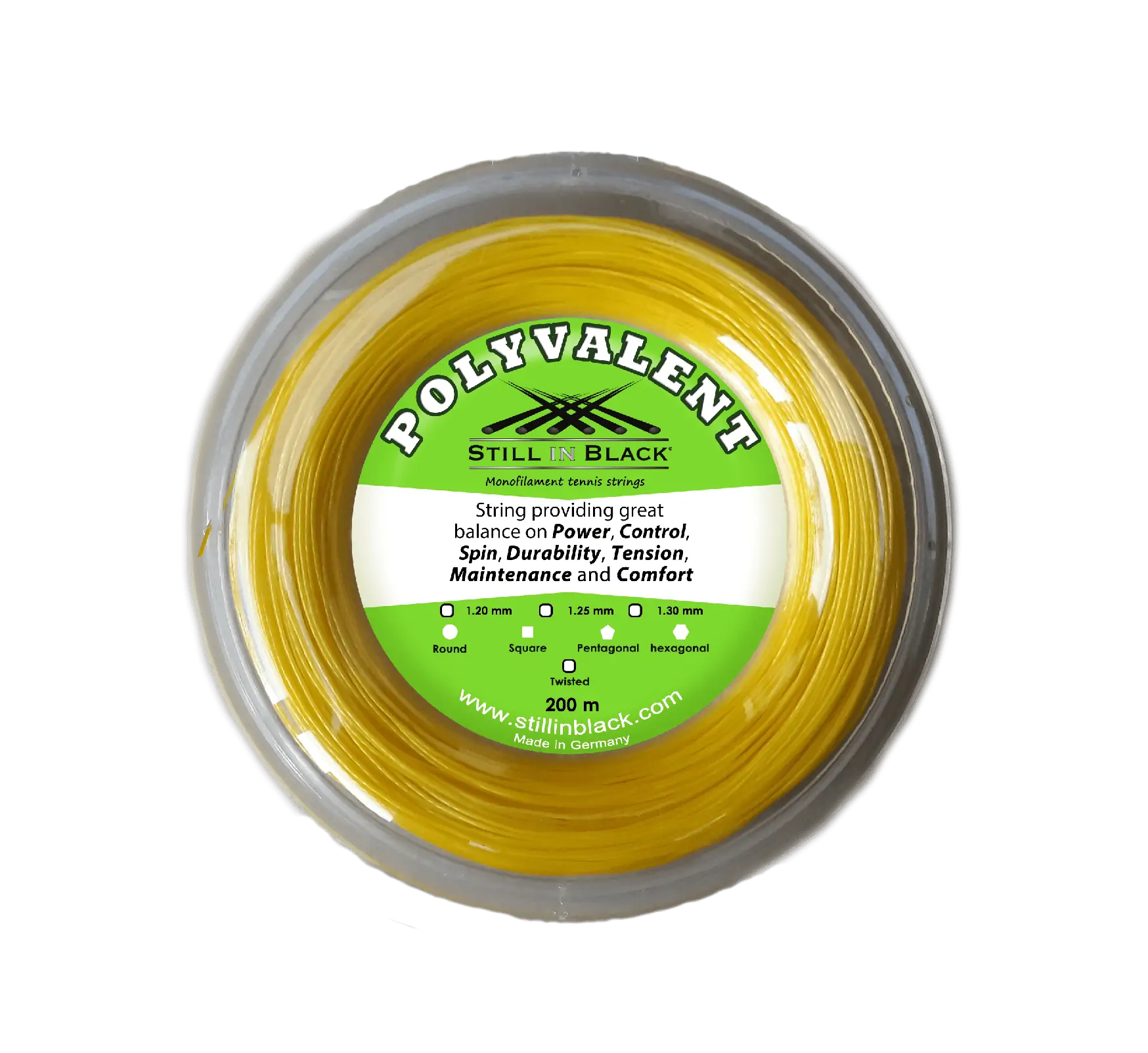 Bobine 200 m polyvalent Octogonale Twisté Jaune