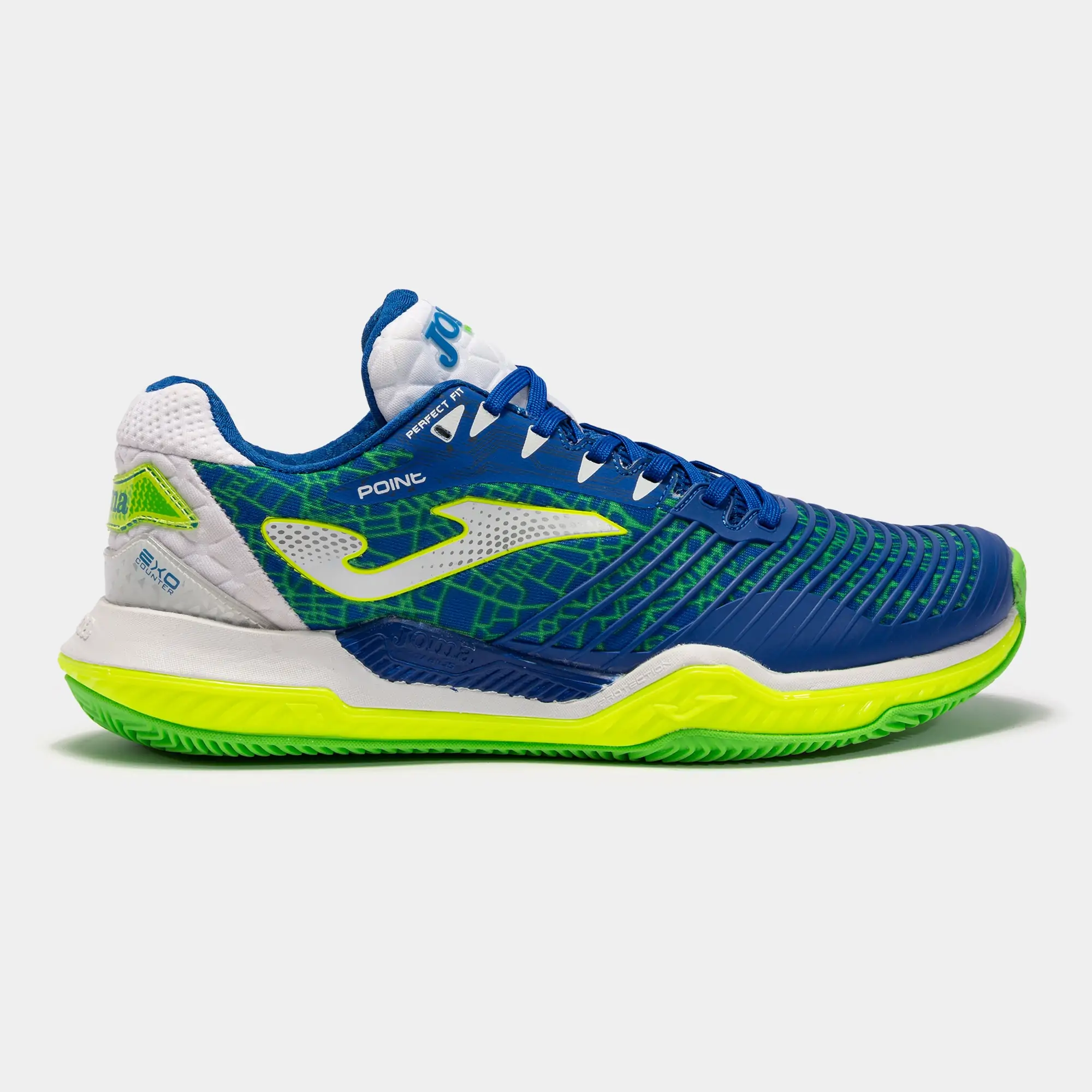 CHAUSSURE "POINT" BLUE WITH GREEN SEMELLE